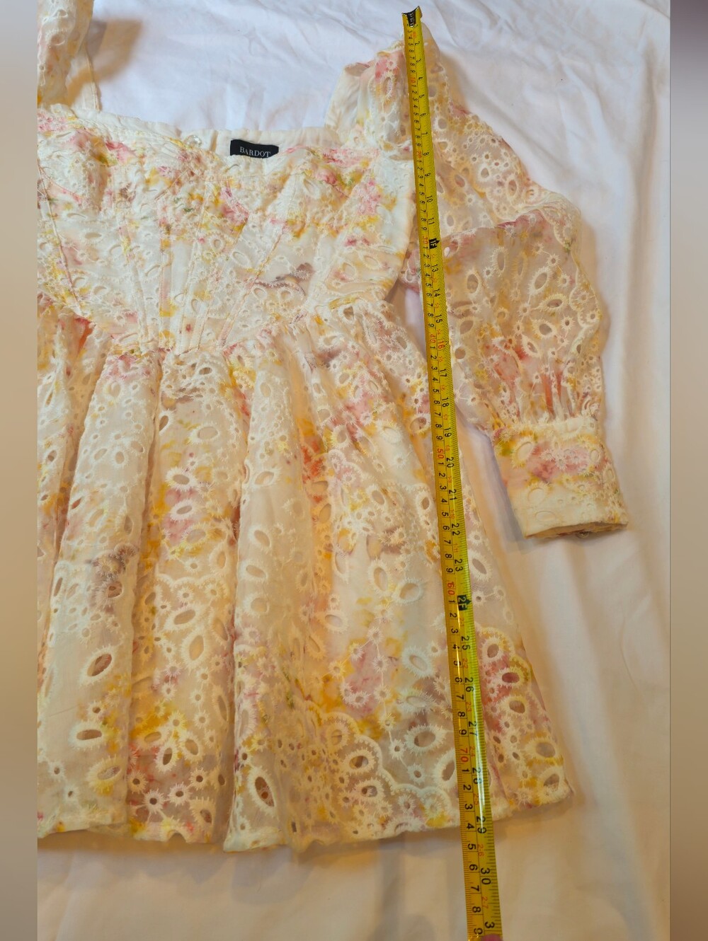 Bardot Floral Mini Dress S - Picture 6 of 7